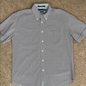 Vintage checkered short sleeve Hilfiger button shirt L